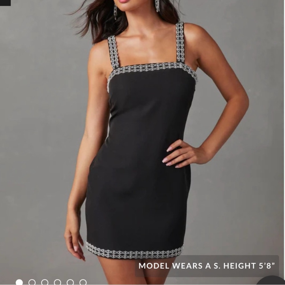 Vici colman rhinestone embellished mini dress